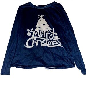 Navy Blue Merry Christmas Sweater